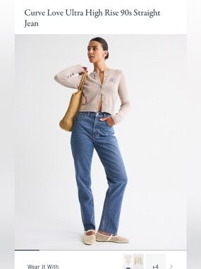 FOUR PAIRS Abercrombie & Fitch Curve Love 90s Straight & 90s Relaxed Jeans